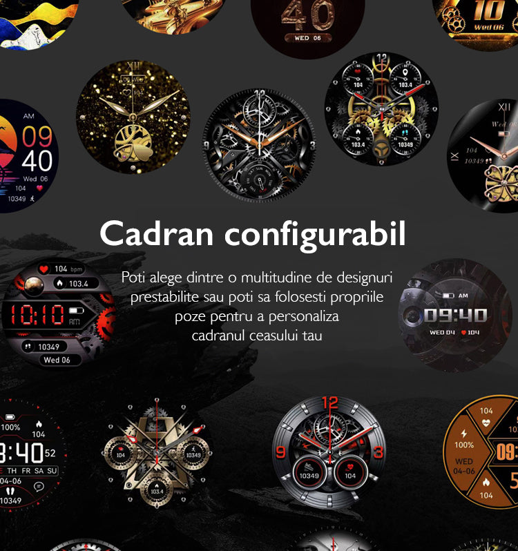 Ceas Smartwatch Femei TechONE K58 Ultra, Auriu Ceas Smartwatch Femei TechONE K58 Ultra, Auriu